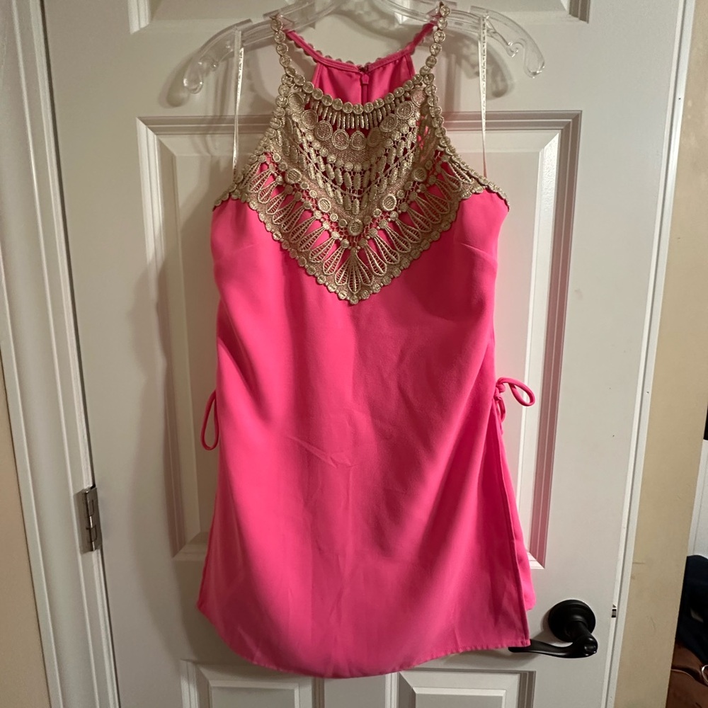 Size 2 Lilly Pulitzer Pink Tropics Pearl Romper